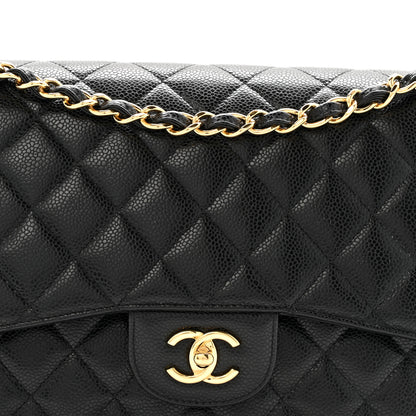 Chanel Caviar Quilted Jumbo Double Flap Black 8 of 13