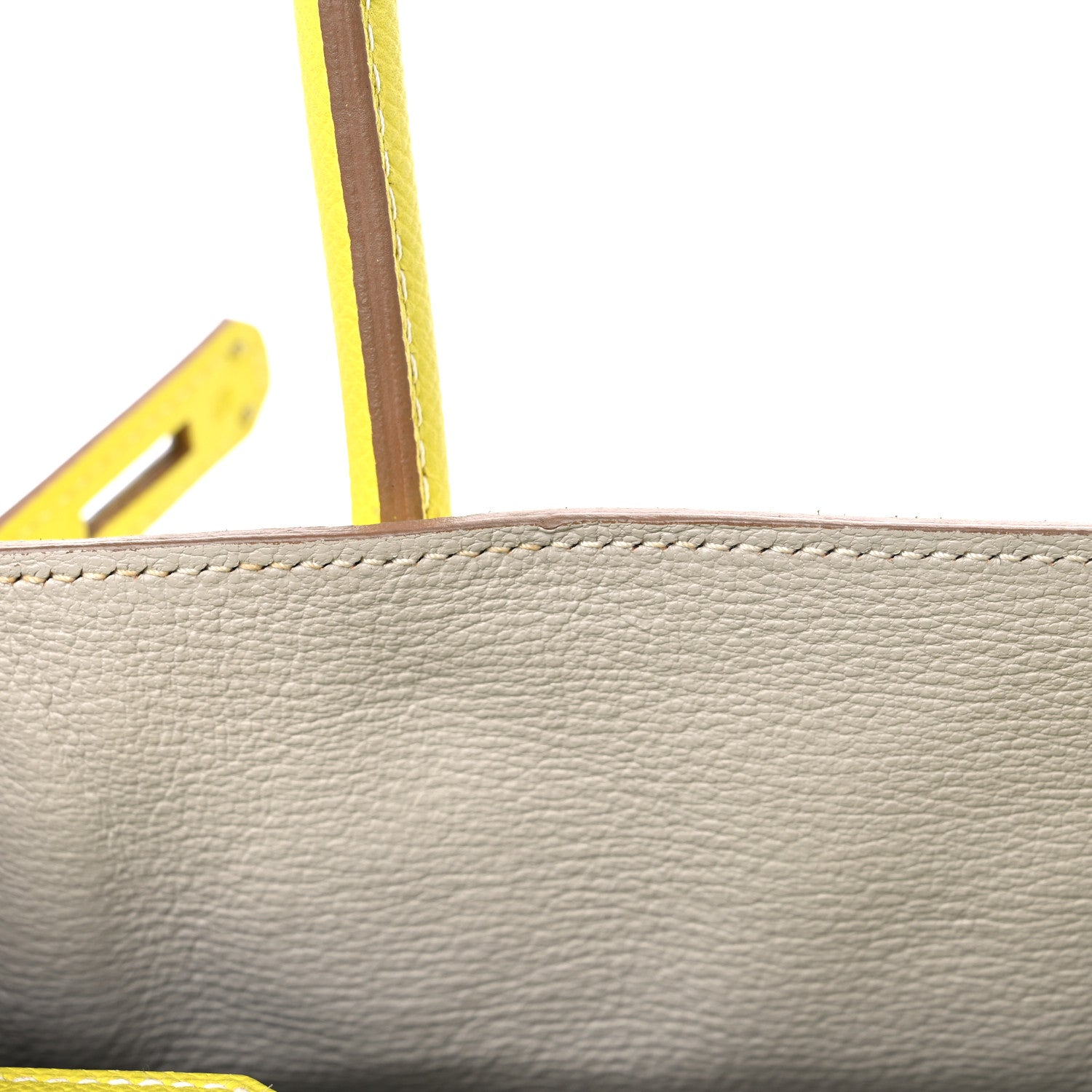 Hermes Epsom Candy Birkin 30 Lime Gris Perle 13 of 15