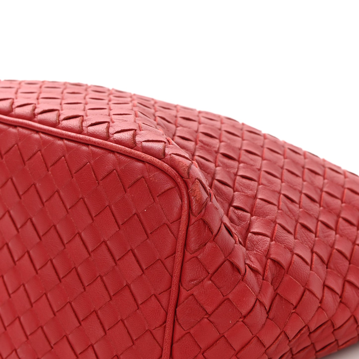 Nappa Intrecciato Small Shoulder Bag Red