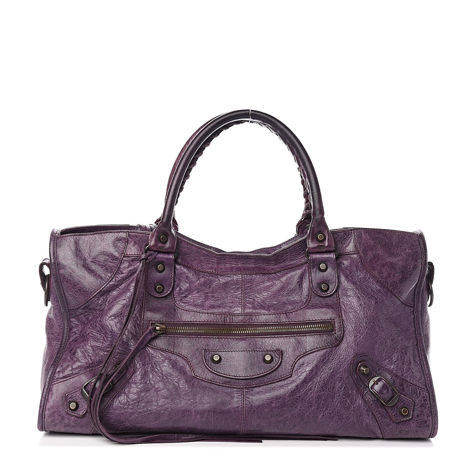 Balenciaga Agneau Classic Hardware Part Time Raisin 1 of 15