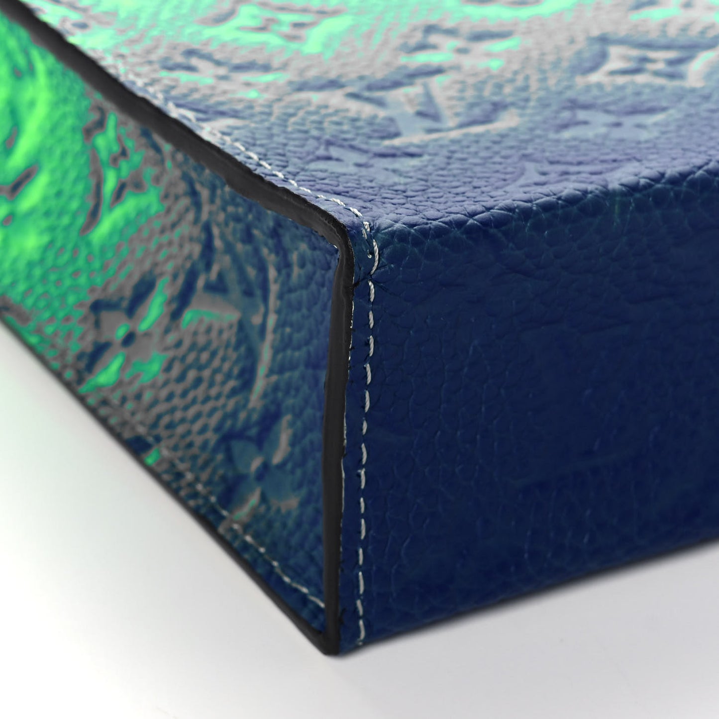Taurillon Illusion Sac Plat XS Bleu Vert