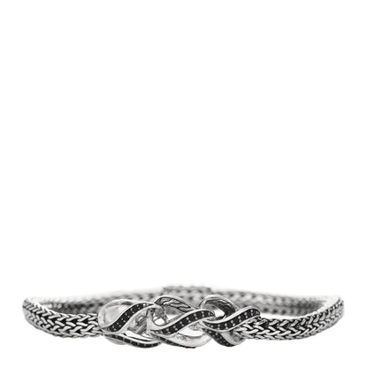 John Hardy Sterling Silver Black Sapphire Legends Naga Chain Bracelet 1 of 4