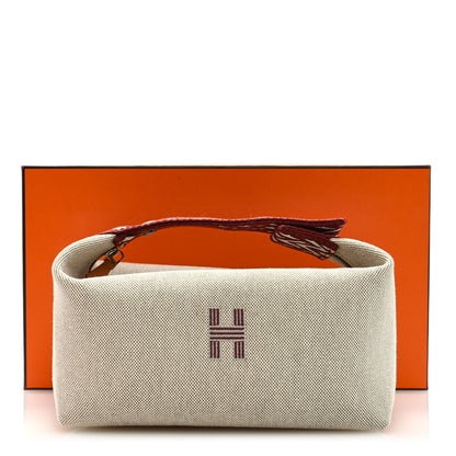 Hermes Canvas Small Bride-A-Brac Pouch Natural Rouge H 7 of 7