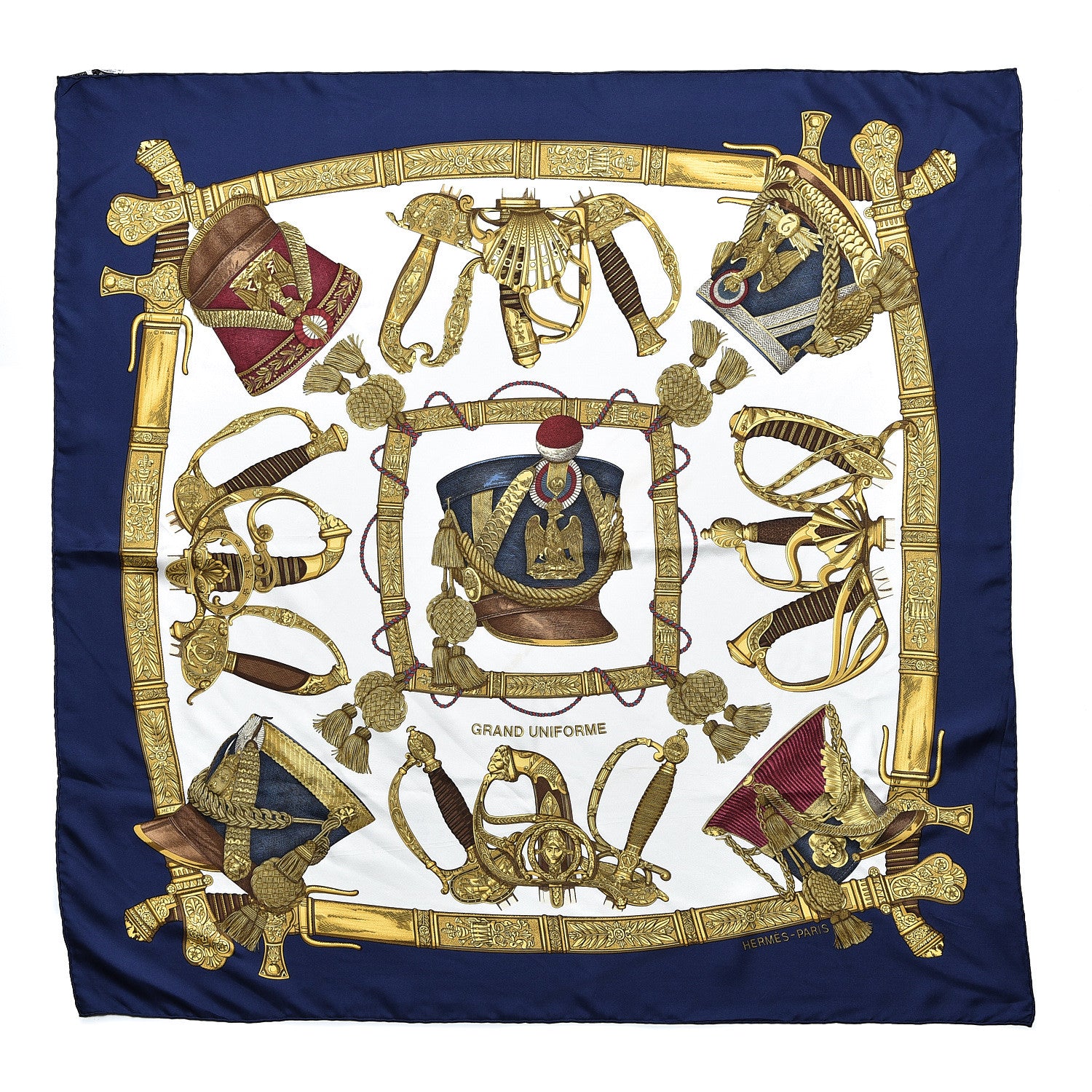 Hermes Silk Grand Uniforme Scarf 90 1 of 8