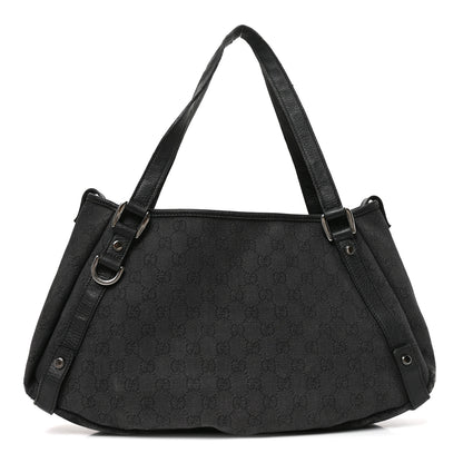 Gucci Monogram Denim Medium Abbey Shoulder Bag Black 1 of 10