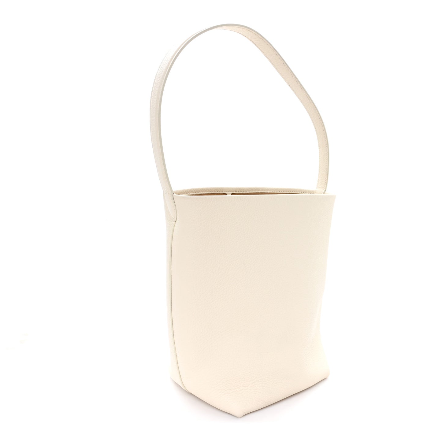 Grained Calfskin Medium N/S Park Tote Ivory