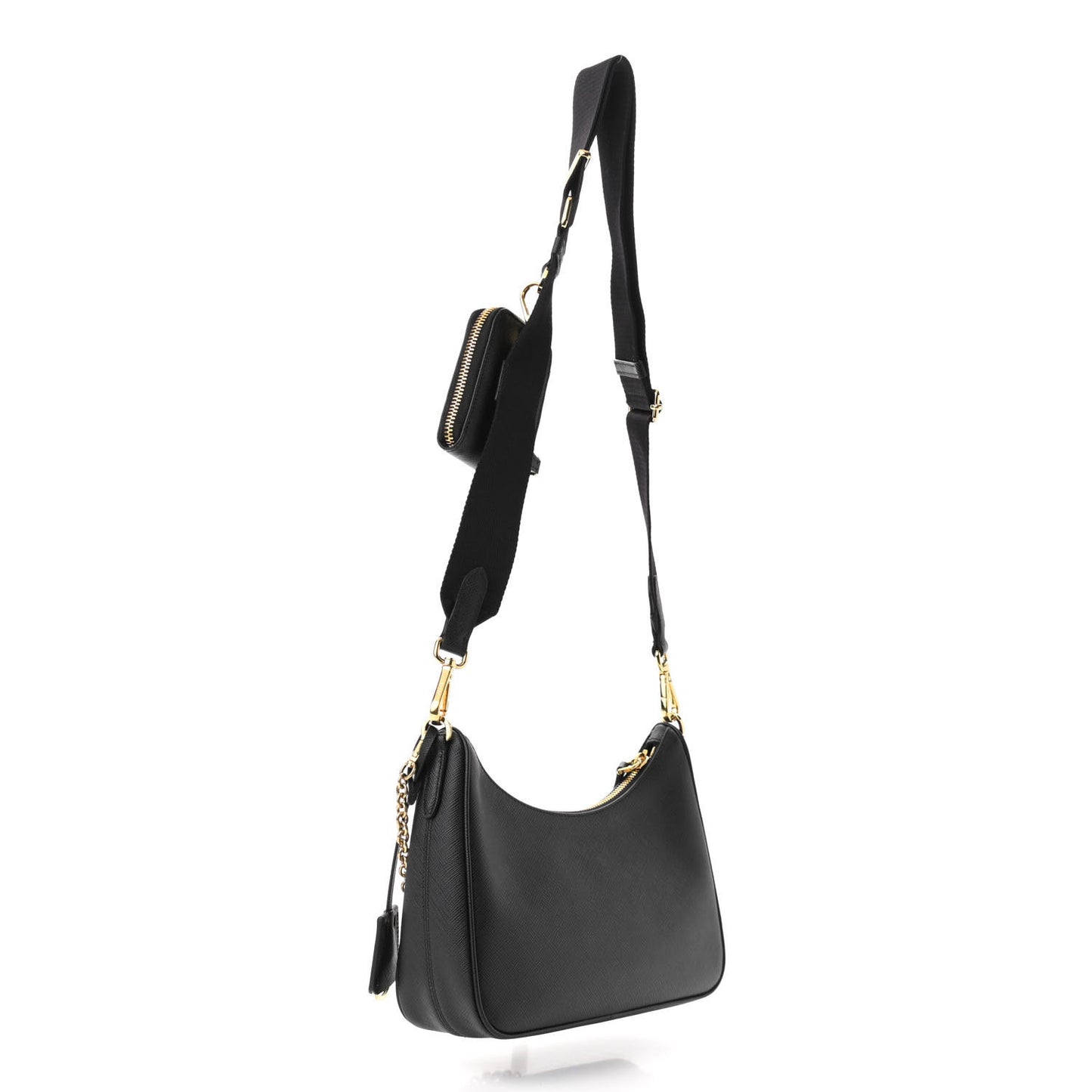 Saffiano Lux Re-Edition 2005 Shoulder Bag Black