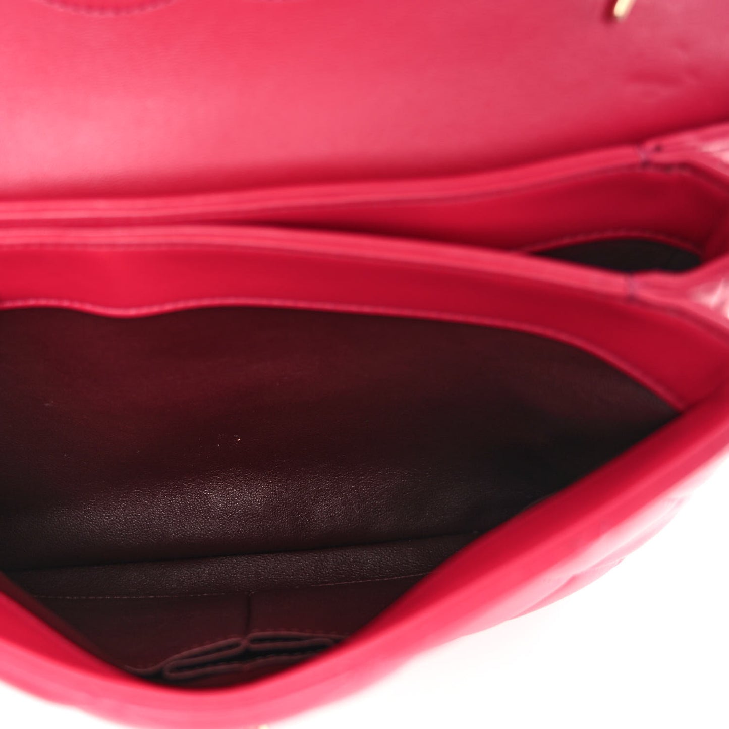 Lambskin Quilted Small Trendy CC Dual Handle Bag Dark Pink