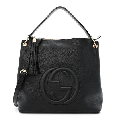 Gucci Pebbled Calfskin Large Soho Hobo Black 1 of 11