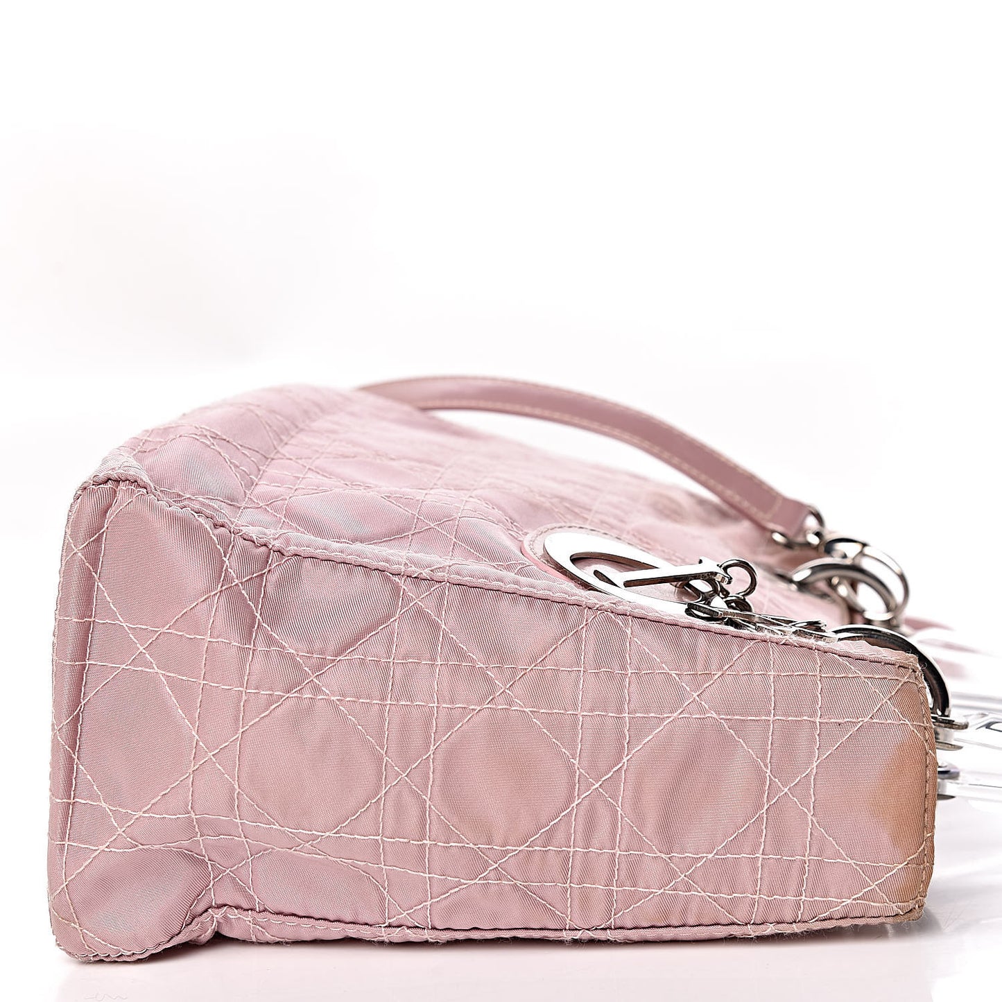 Satin Cannage Medium Lady Dior Pink