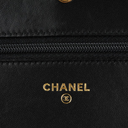 Chanel Lambskin Micro Quilted Wallet On Chain WOC Black 5 of 8