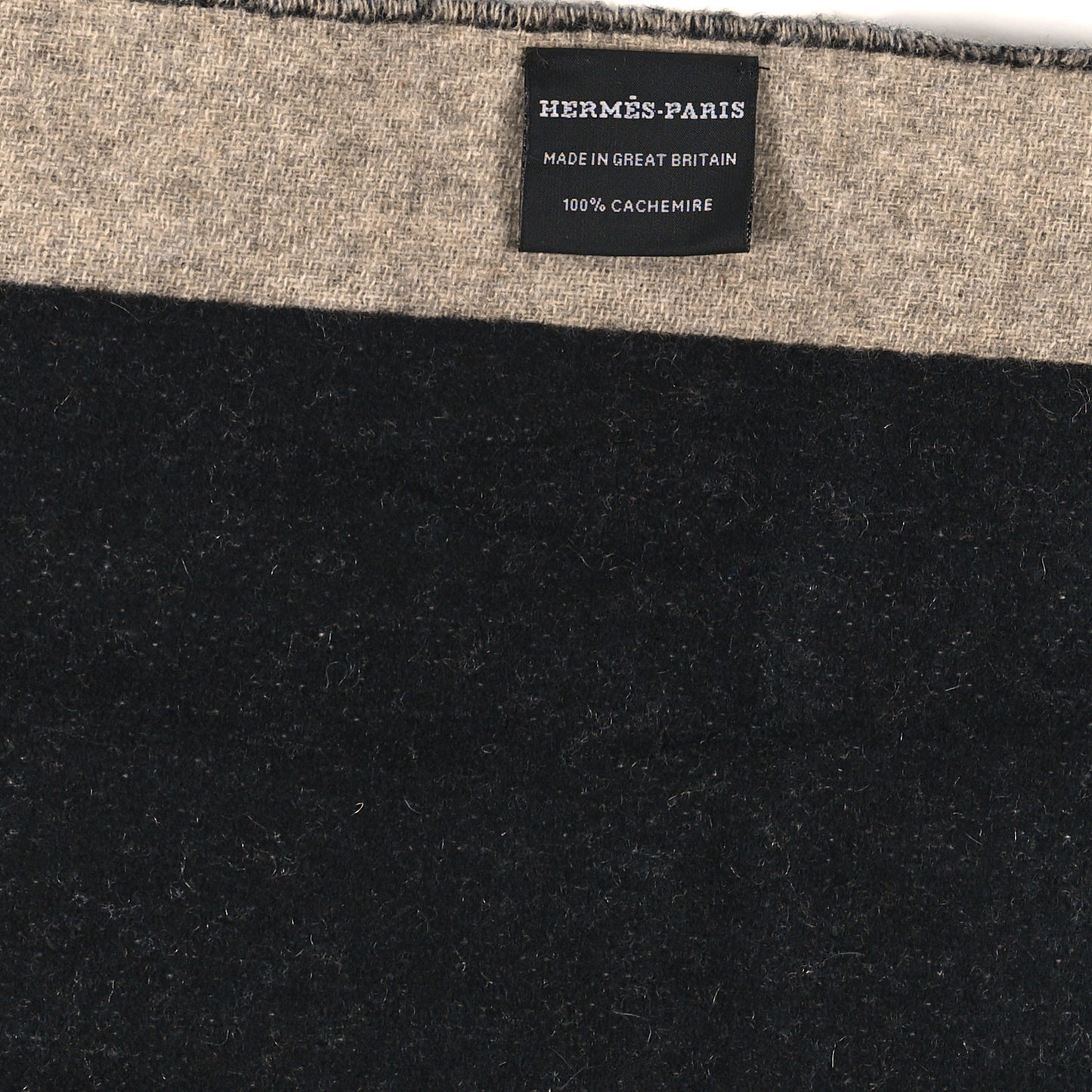 Cashmere Casaque Love Story Muffler Black Beige Chine