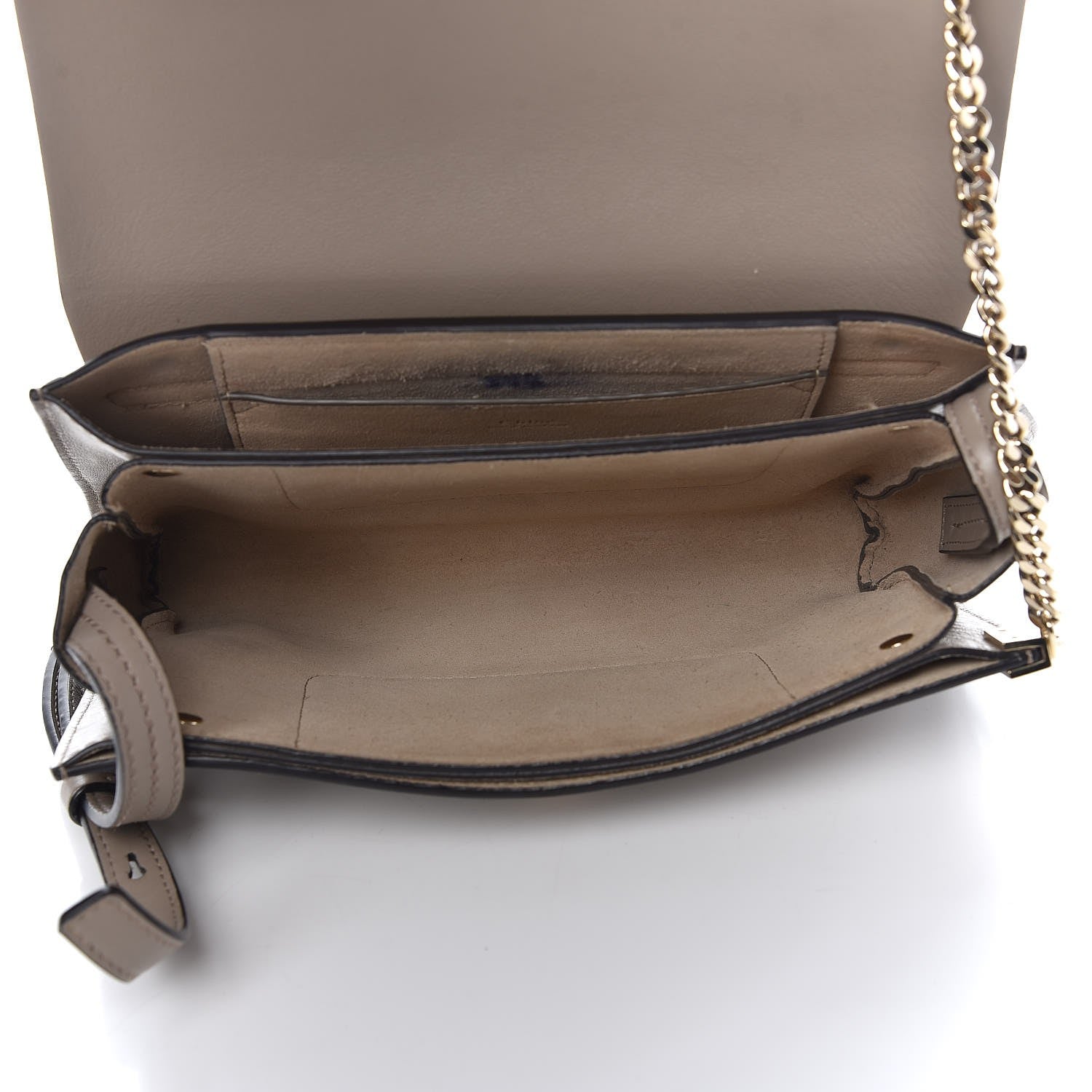 Chloe Suede Calfskin Small Faye Shoulder Bag Motty Grey 5 of 11