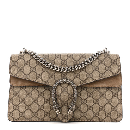 Gucci GG Supreme Monogram Small Dionysus Shoulder Bag Taupe 1 of 10