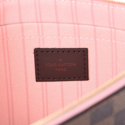 Louis Vuitton Damier Ebene Neverfull MM GM Pochette Rose Ballerine 5 of 7