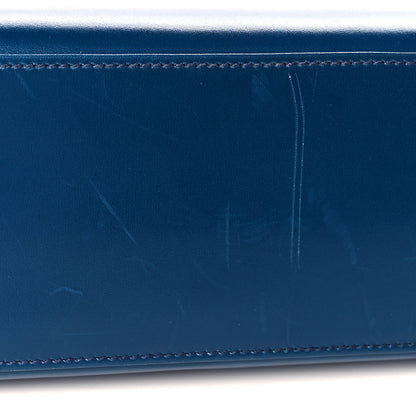 Hermes Tadelakt Kelly Sellier 25 Bleu Thalassa 10 of 14