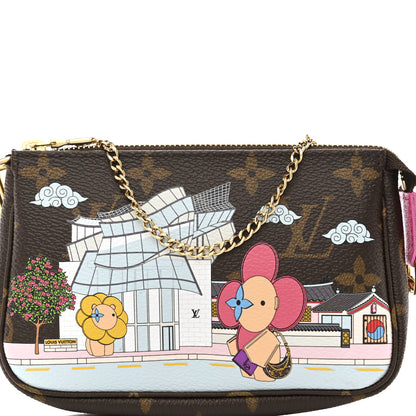 Louis Vuitton Monogram 2022 Christmas Animation Seoul Mini Pochette Accessories Fuchsia 8 of 11