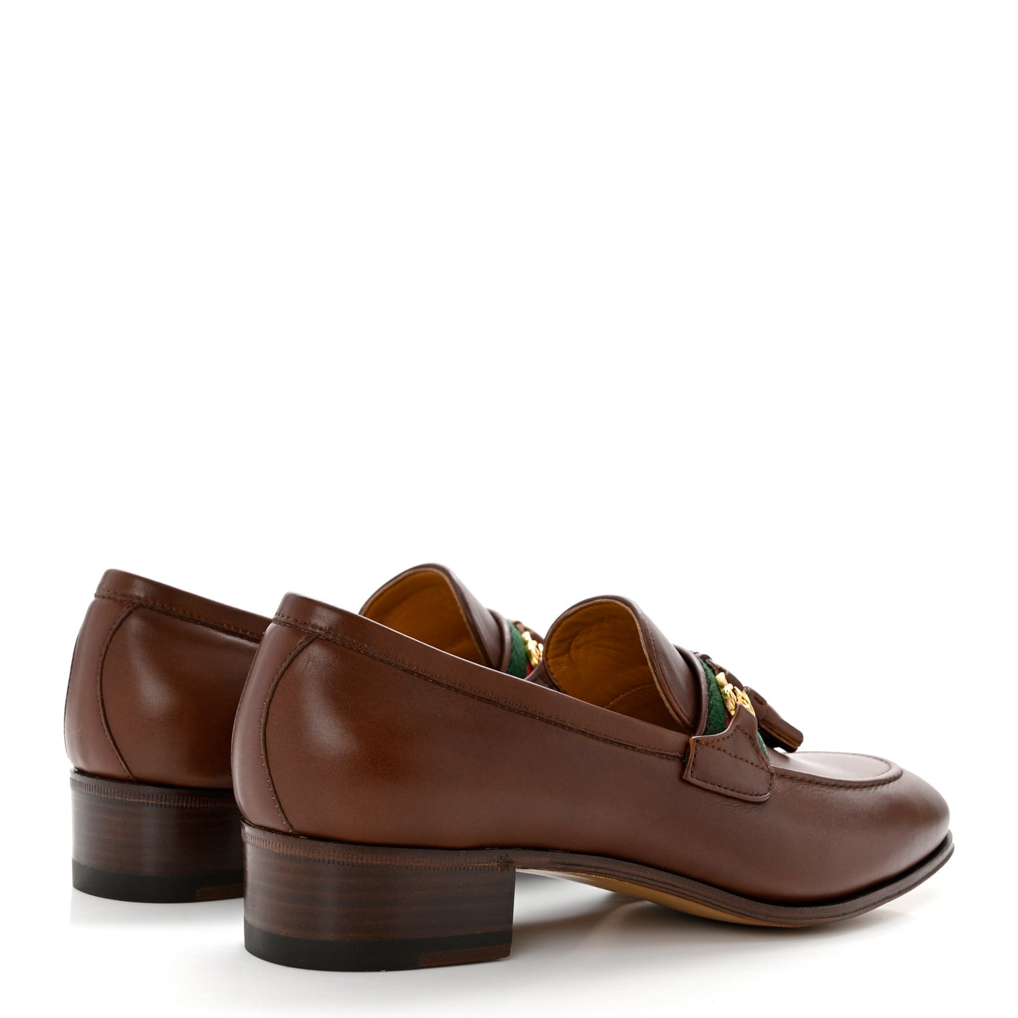Calfskin Web Interlocking G Tassel Loafers 37.5 Indian Ebony