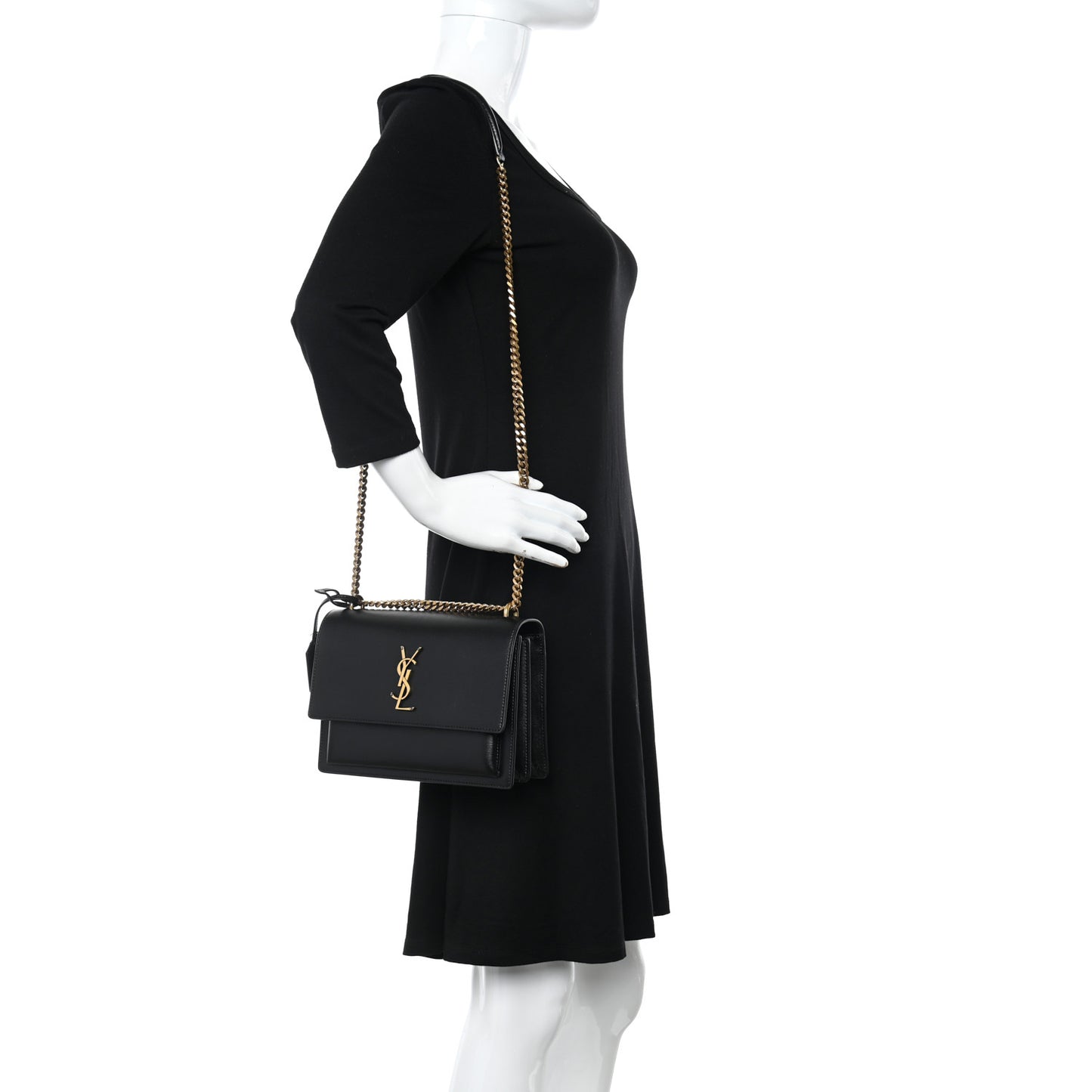 Calfskin Medium Monogram Sunset Black