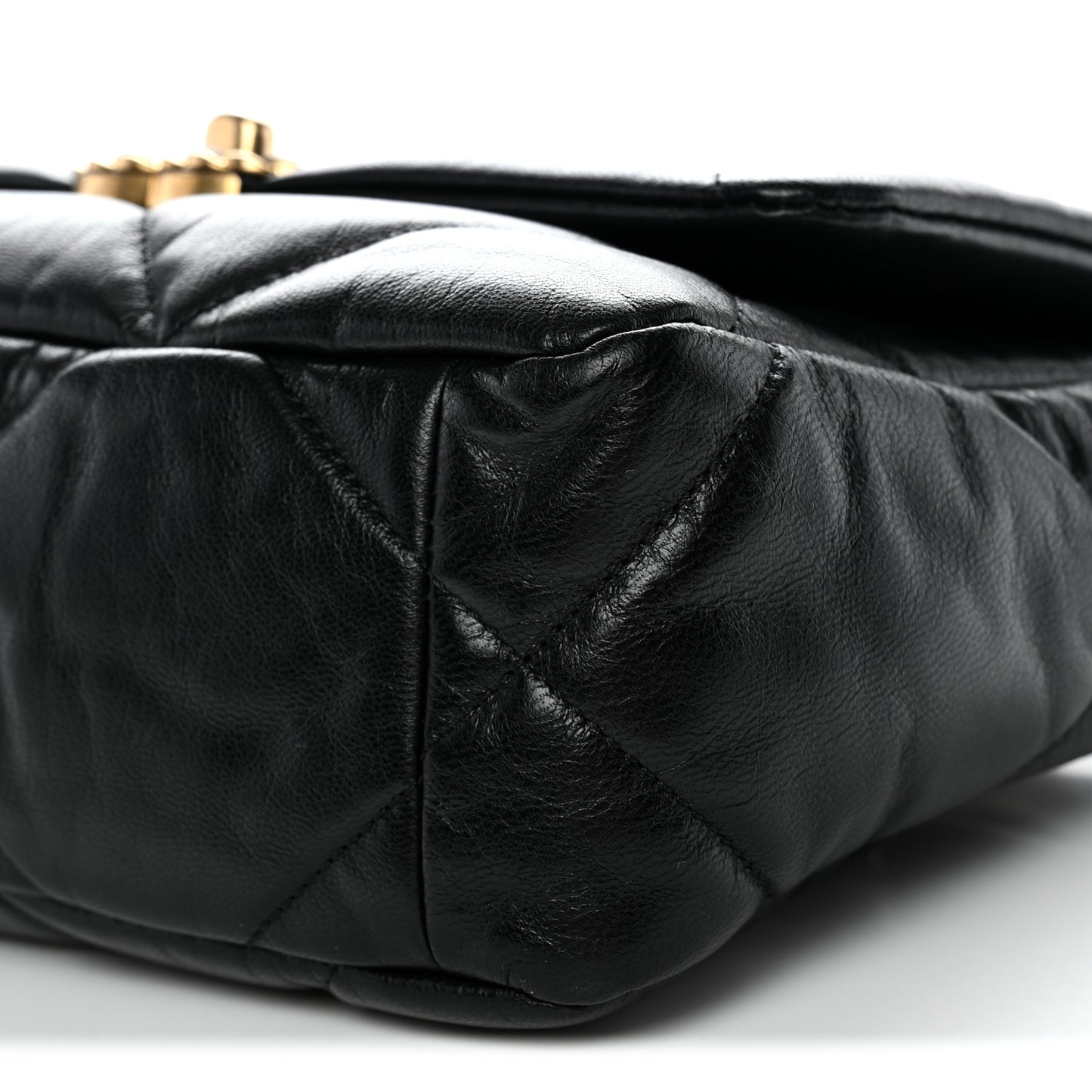 Goatskin Quilted Medium Chanel 19 Flap Black