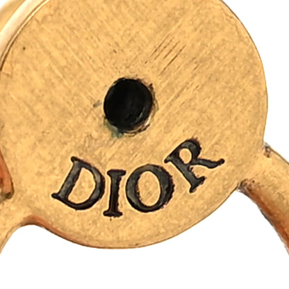 Christian Dior Metal Heart Star J'adior Drop Earrings Antique Gold 4 of 4