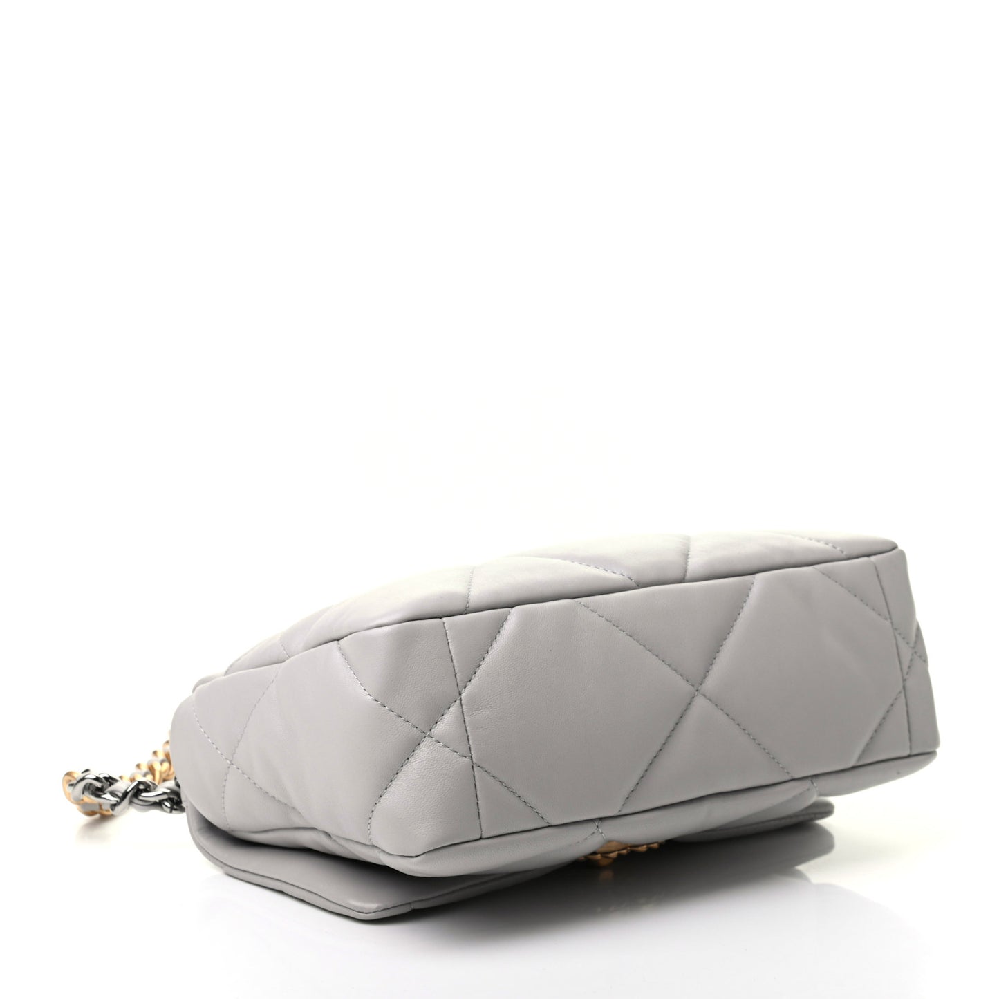 Lambskin Quilted Medium Chanel 19 Flap Grey