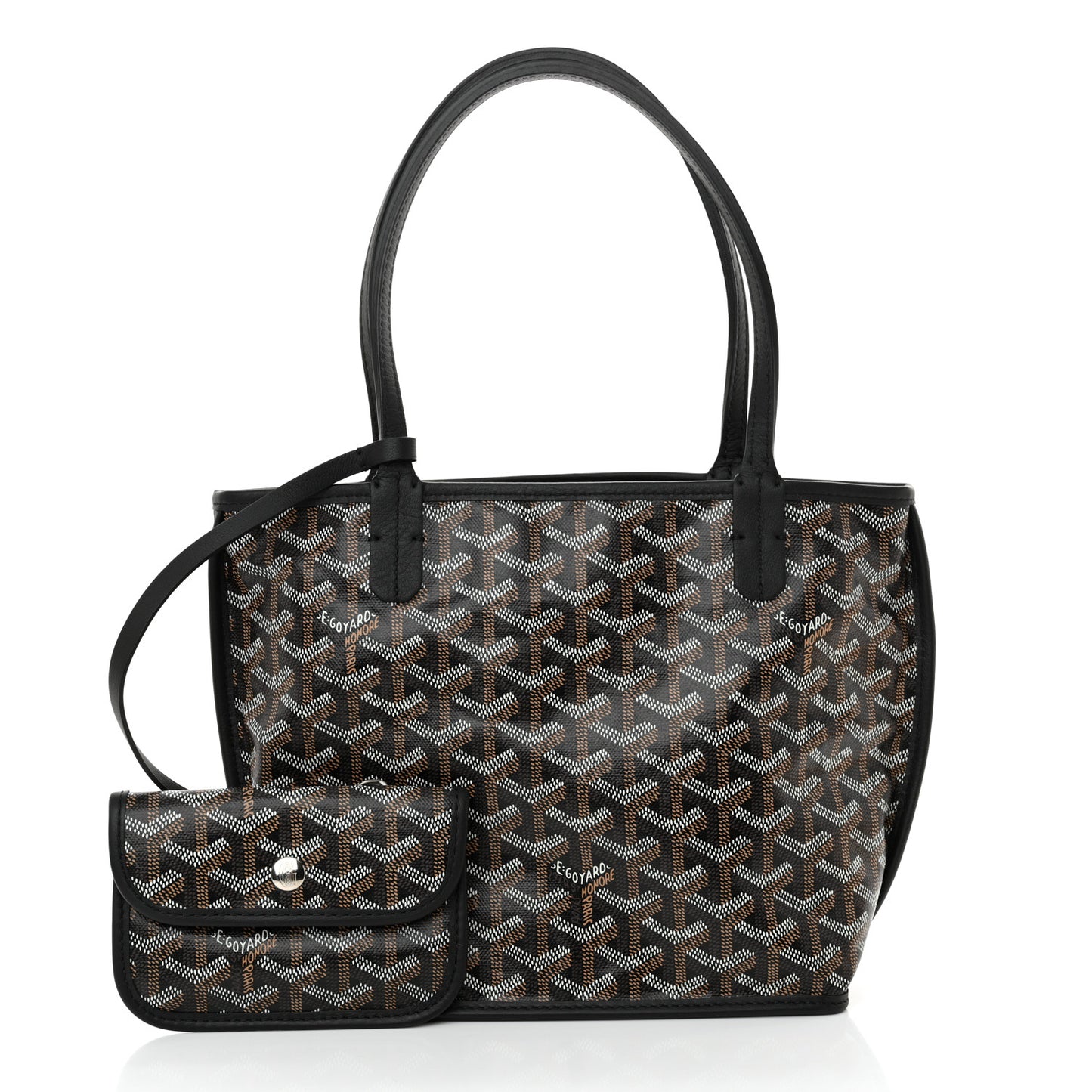 Goyardine Reversible Mini Anjou Black