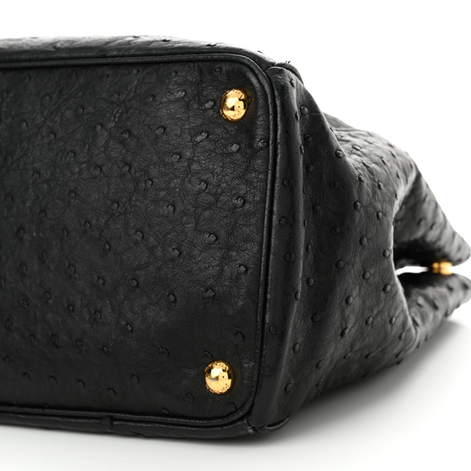 Prada Ostrich Tote Black 10 of 20