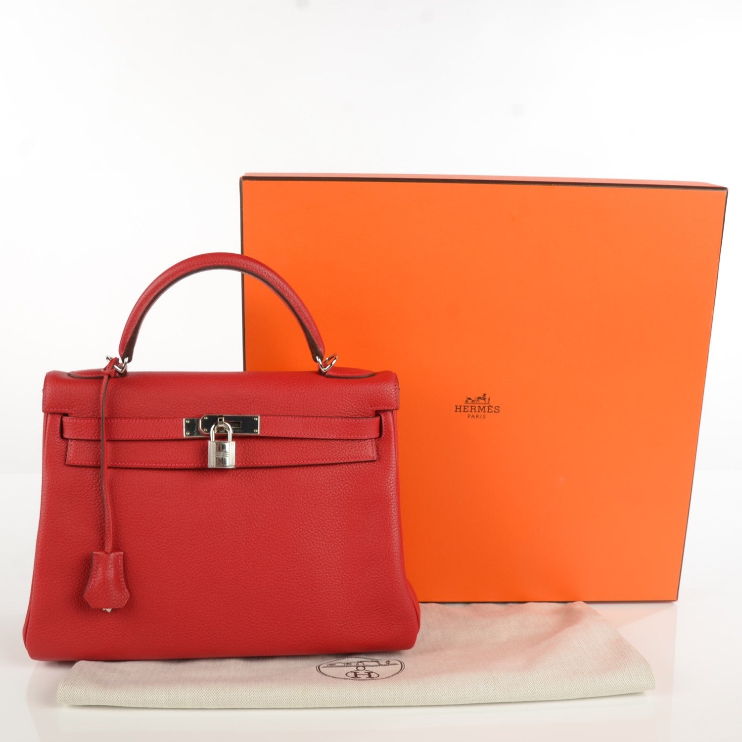 Hermes Togo Kelly Retourne 32 Rouge Casaque 23 of 24