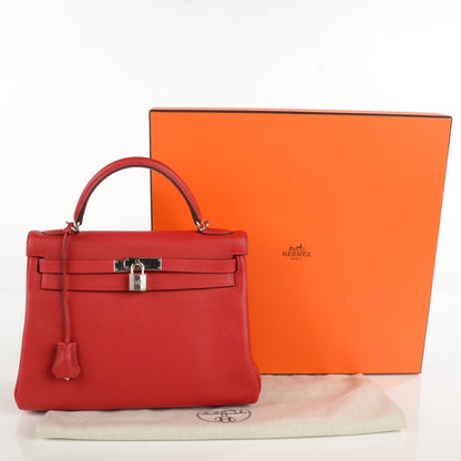 Hermes Togo Kelly Retourne 32 Rouge Casaque 23 of 24