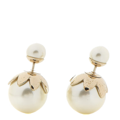 Christian Dior Pearl Mise En Dior Tribal Earrings Gold 1 of 5