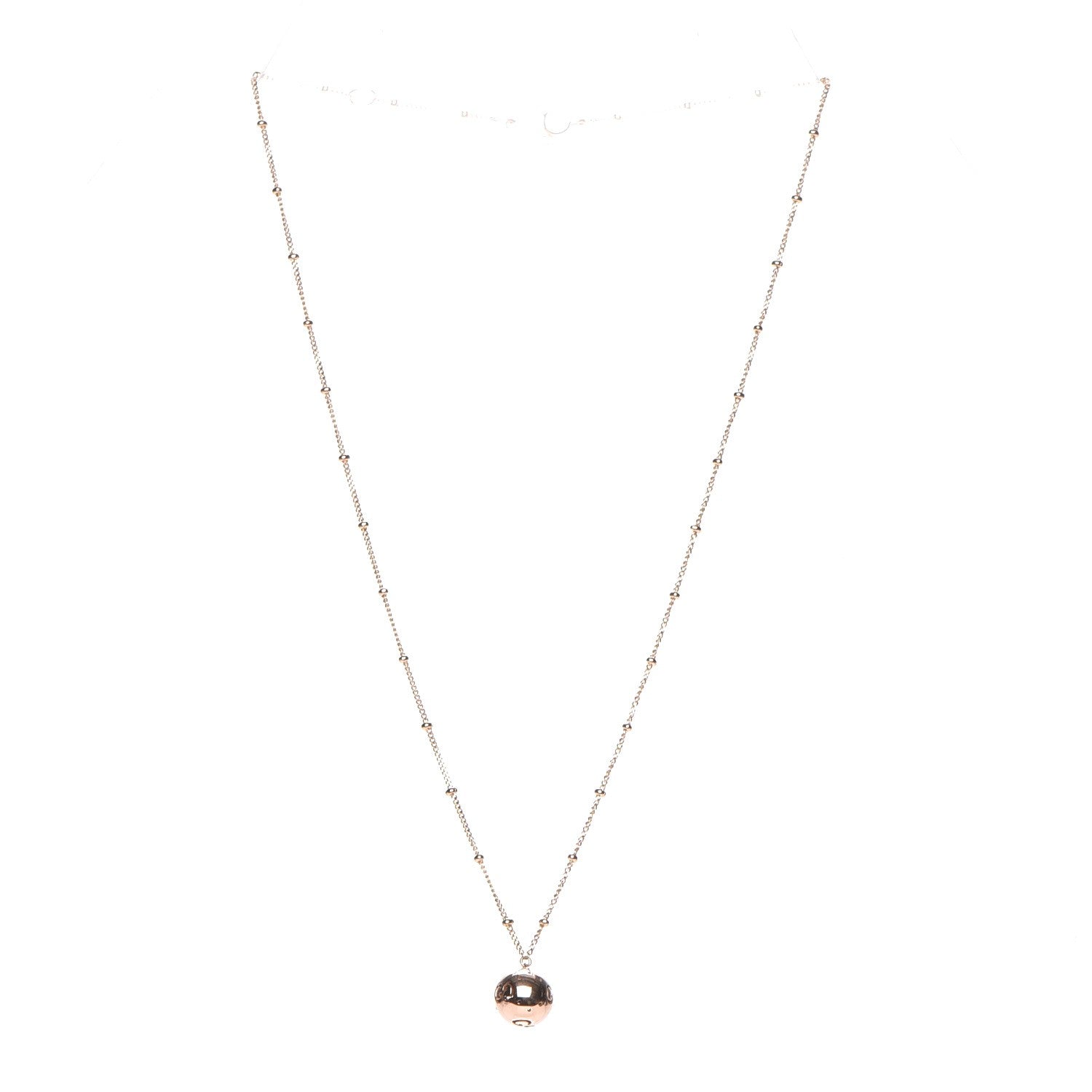Gucci 18K Rose Gold Guccissima Pedant Necklace 3 of 5