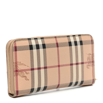 Burberry Haymarket Check Large Ziggy Zip Around Wallet Dusty Pink 3 of 9