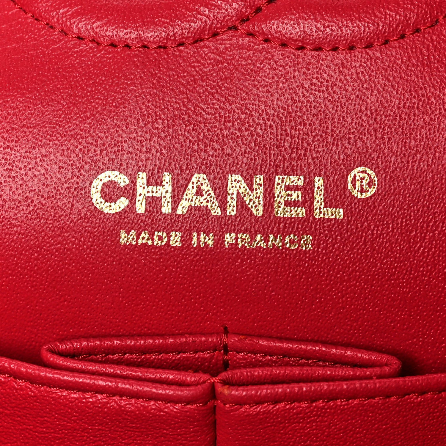 Chanel Lambskin Quilted Medium Double Flap Red 6 of 10