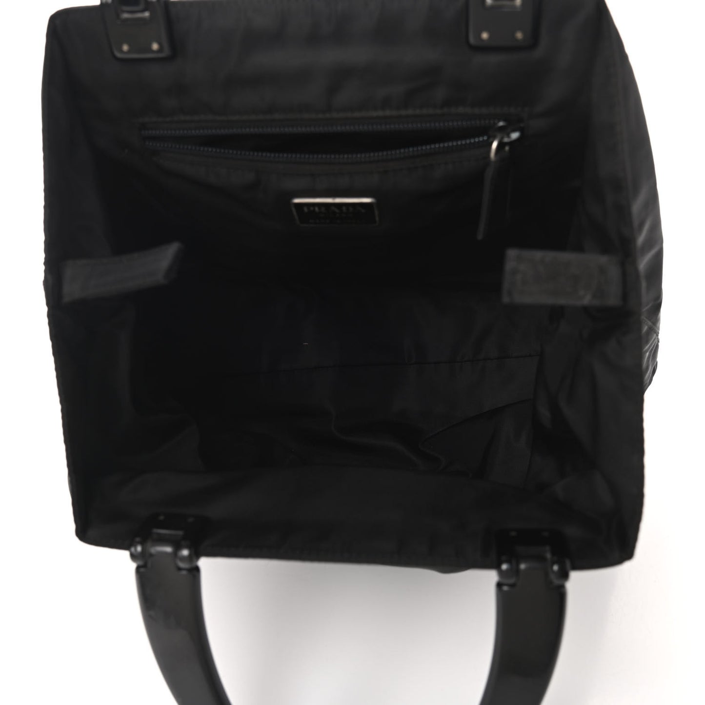 Tessuto Nylon Top Handle Bag Black
