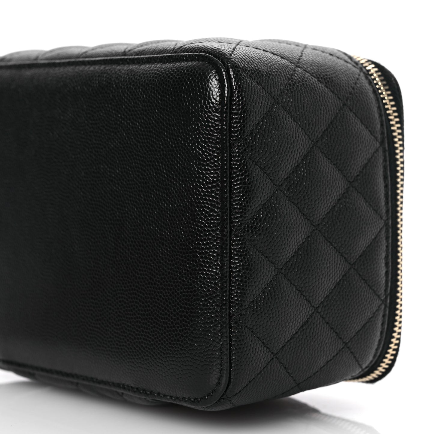 Caviar Quilted Jewelry Box Black
