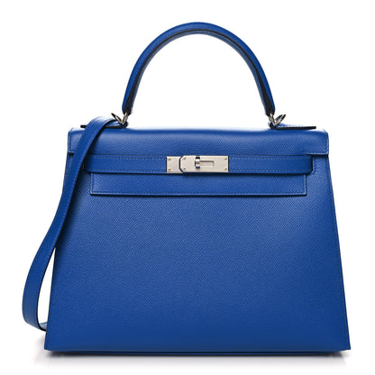 Hermes Epsom Kelly Sellier 28 Bleu France 1 of 11
