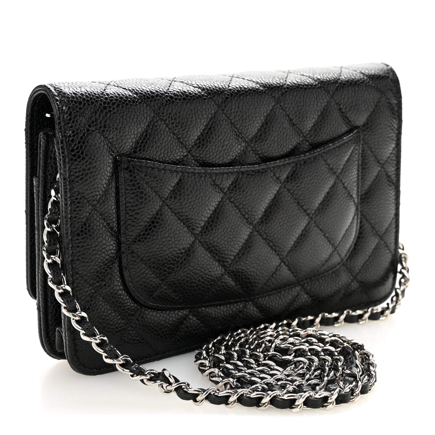 Chanel Caviar Quilted Wallet on Chain WOC Black 3 of 12