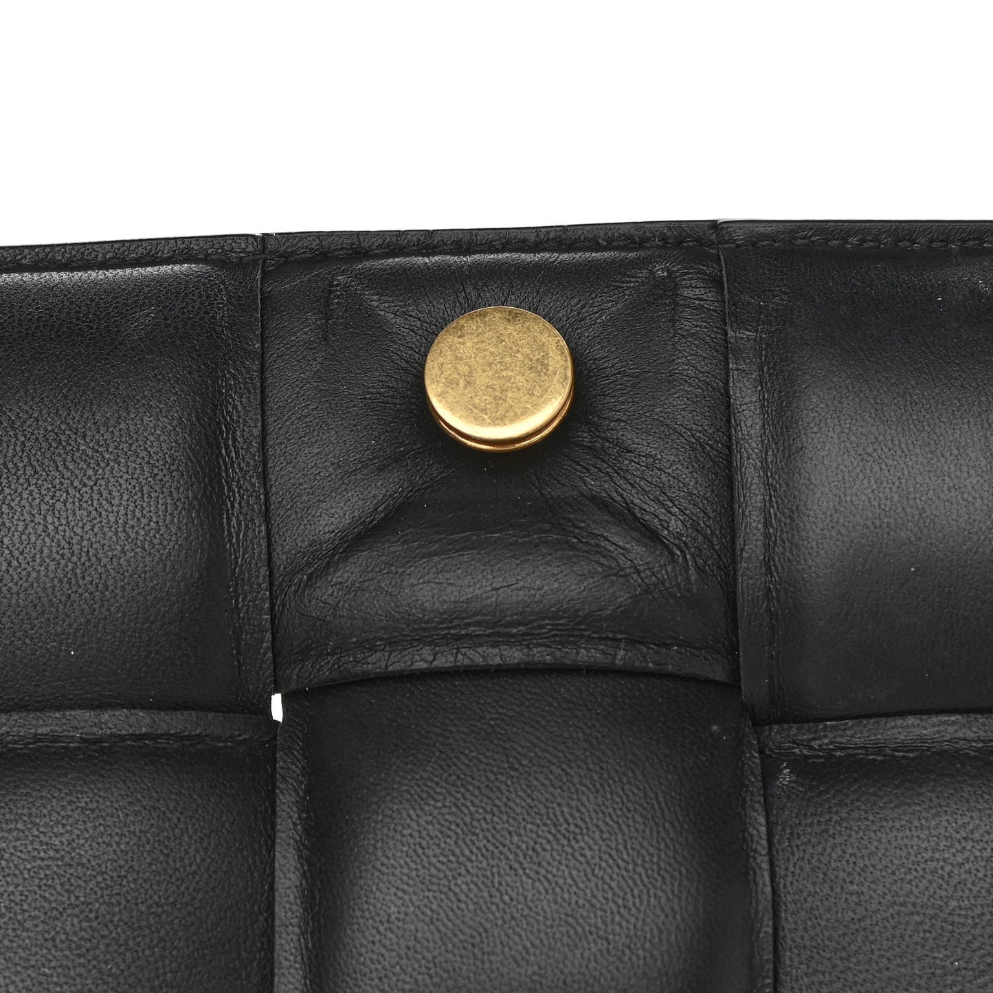 Lambskin Maxi Intreccio Padded Chain Cassette Crossbody Bag Black