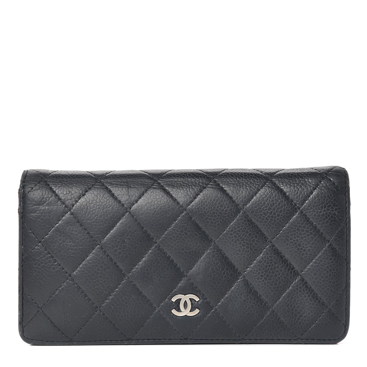 Caviar Quilted Yen Wallet Black
