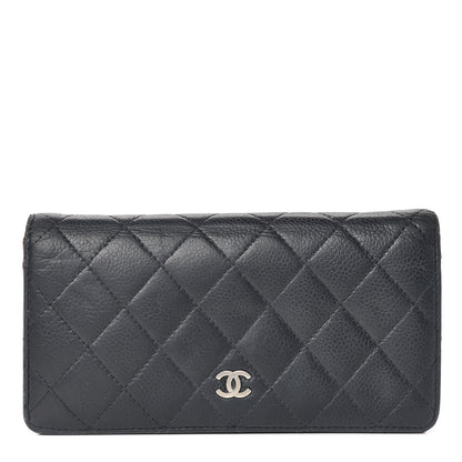 Chanel Caviar Quilted Yen Wallet Black 1 of 20