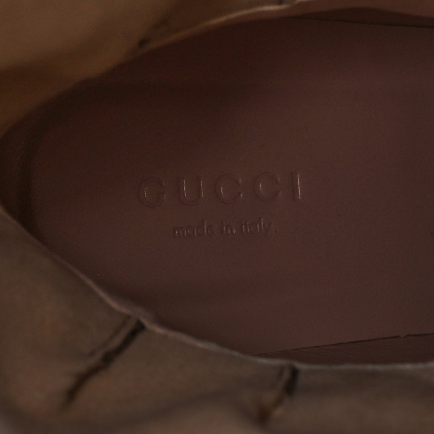 Gucci Monogram Lisa Mid Heel Boots 39.5 Beige Ebony 7 of 8