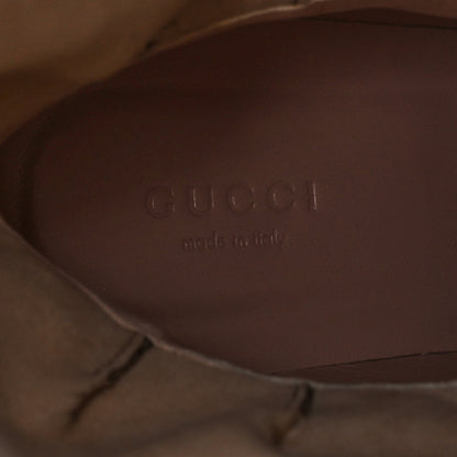 Gucci Monogram Lisa Mid Heel Boots 39.5 Beige Ebony 7 of 8