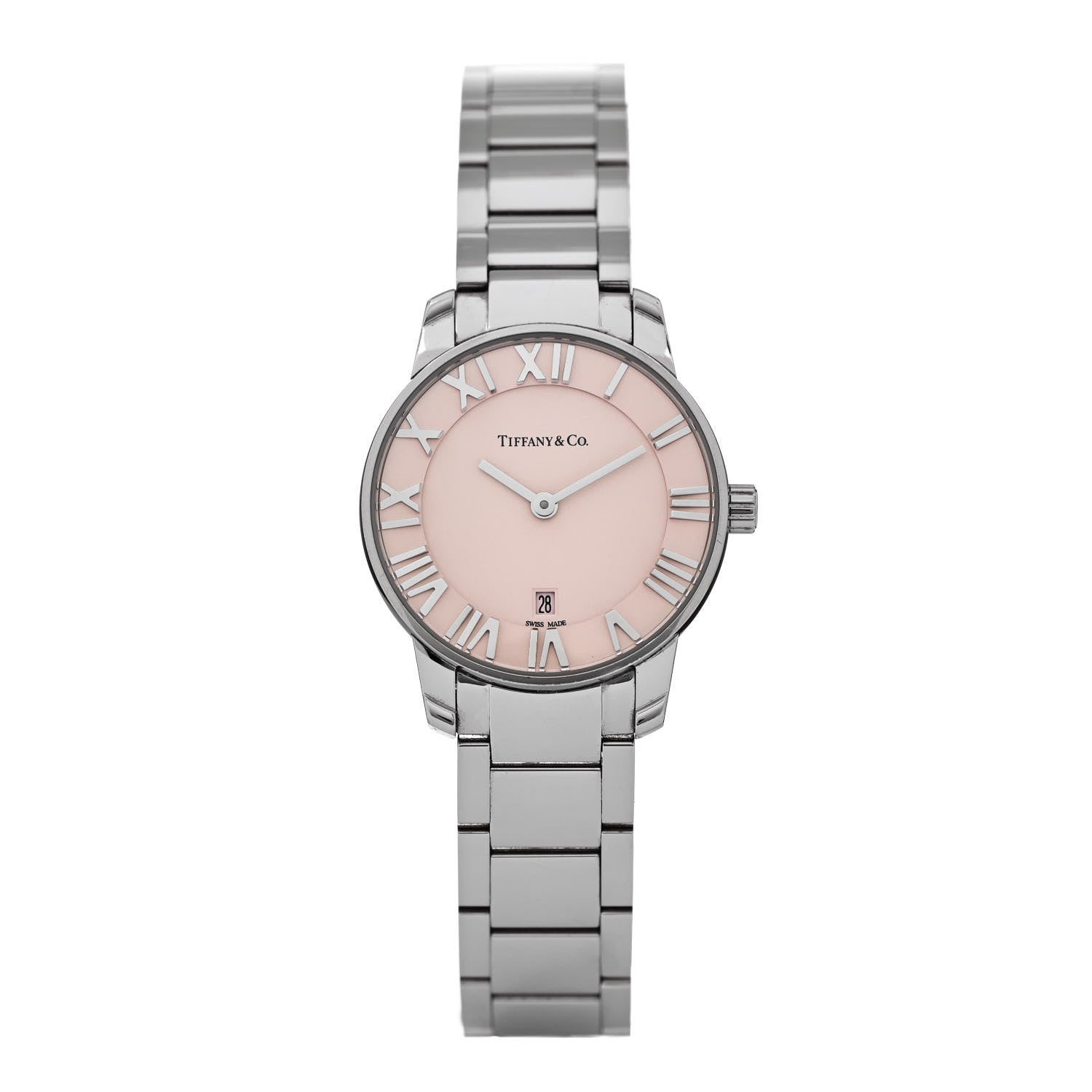 Tiffany Stainless Steel 29mm Atlas 2-Hand Quartz Watch Pink 1 of 5