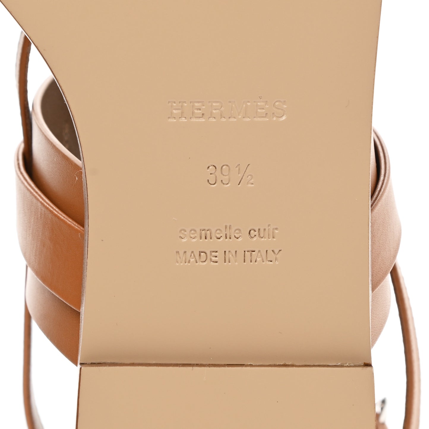 Calfskin Alba Sandals 39.5 Naturel