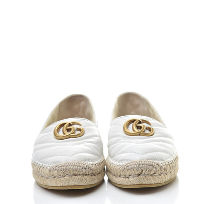 Gucci Nappa Matelasse GG Marmont Espadrilles 36.5 Great White 2 of 11