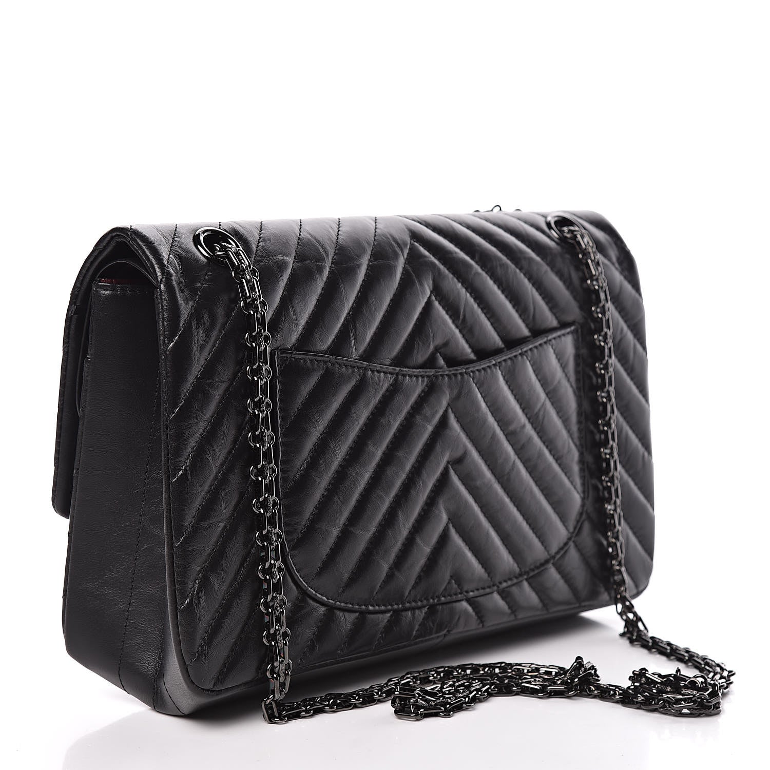 Chanel Aged Calfskin Chevron 2.55 Reissue 226 So Black 3 of 11