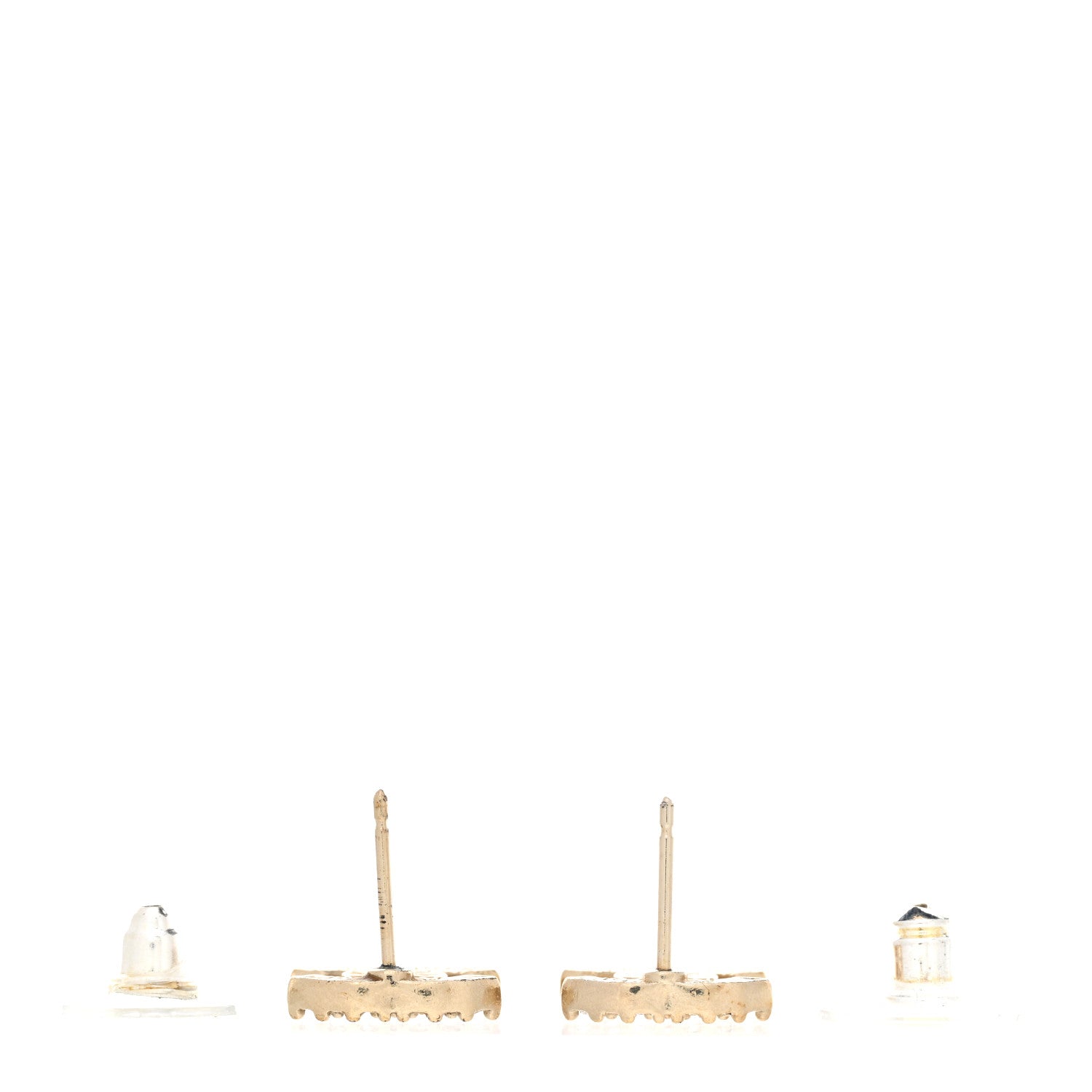 Chanel Crystal Mini CC Earrings Light Gold 3 of 8