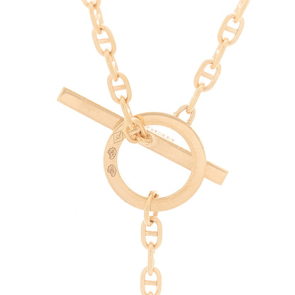 Hermes 18K Rose Gold Diamond GM Chaine D'Ancre Contour Pendant Necklace ST 3 of 7