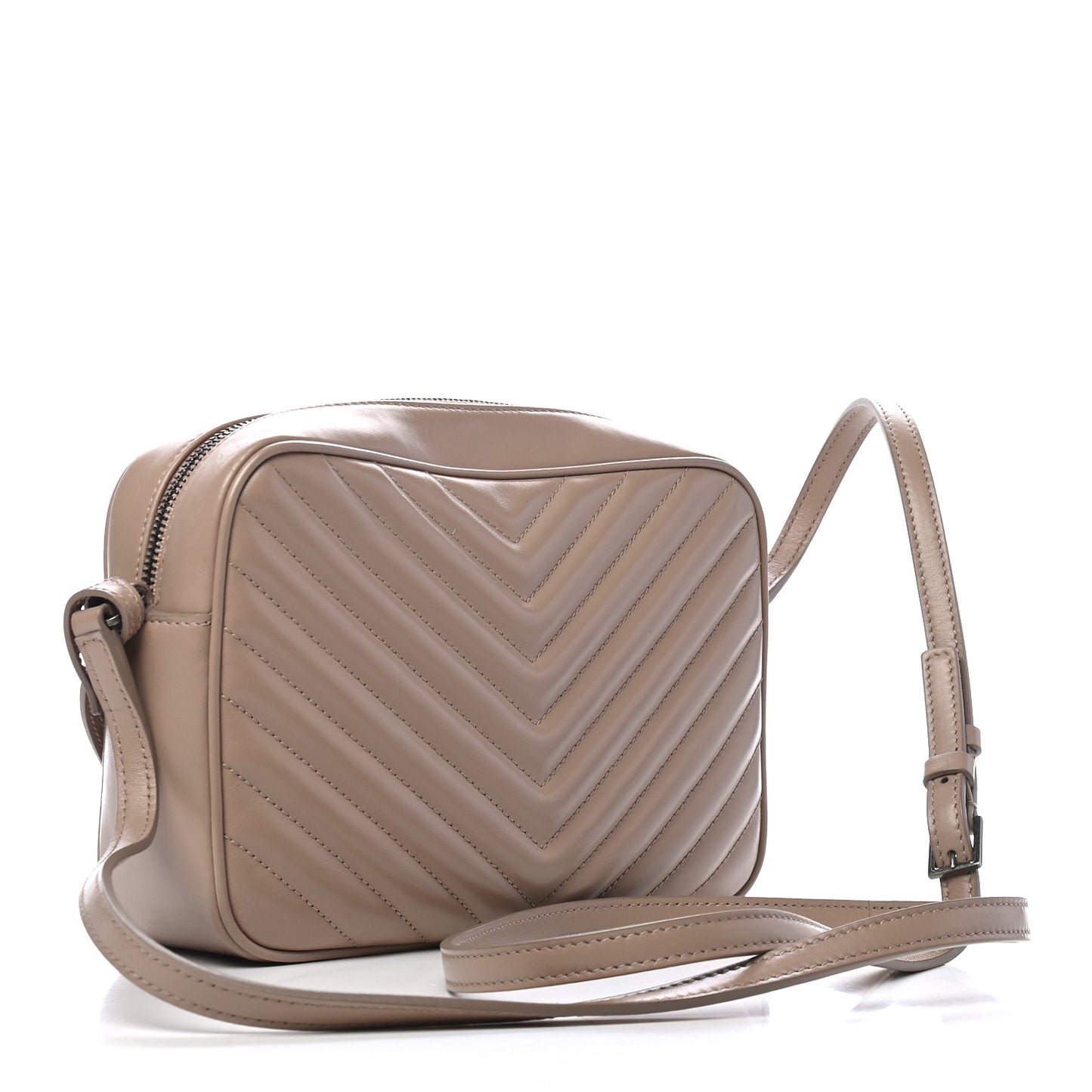 Calfskin Matelasse Monogram Lou Camera Bag Nude Powder